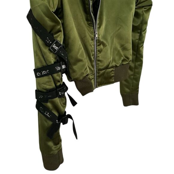 ThugAve Olive Green Bomber Jacket  S - Picture 3 of 6